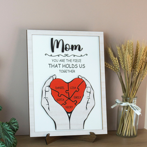 Mom Holds Us Together - Personalized Picture Frame - Gift For Mom, Mother's Day