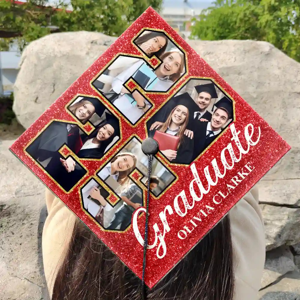Custom Photo Graduate Anniversary - Personalized Graduation Cap Topper - Graduation Gift For Daughter Son