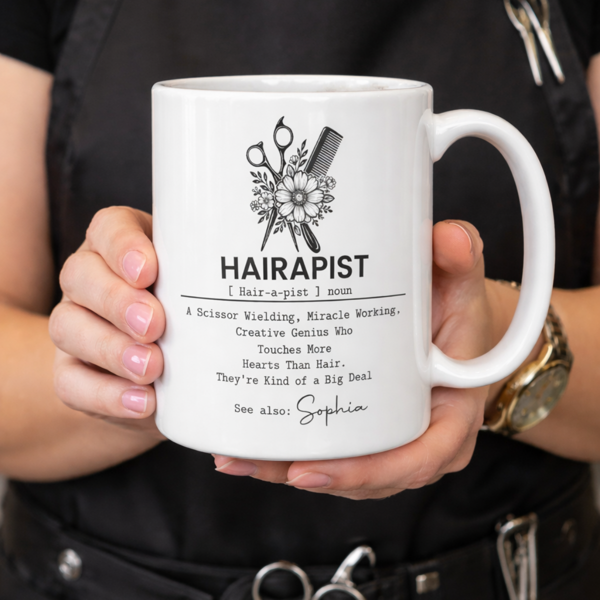 Hairapist Miracle Working, Personalized Coffee Mug, Gift For Hair Stylist