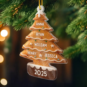 Christmas Brown Cookie - Personalized Acrylic Ornament - Christmas Gift For Family