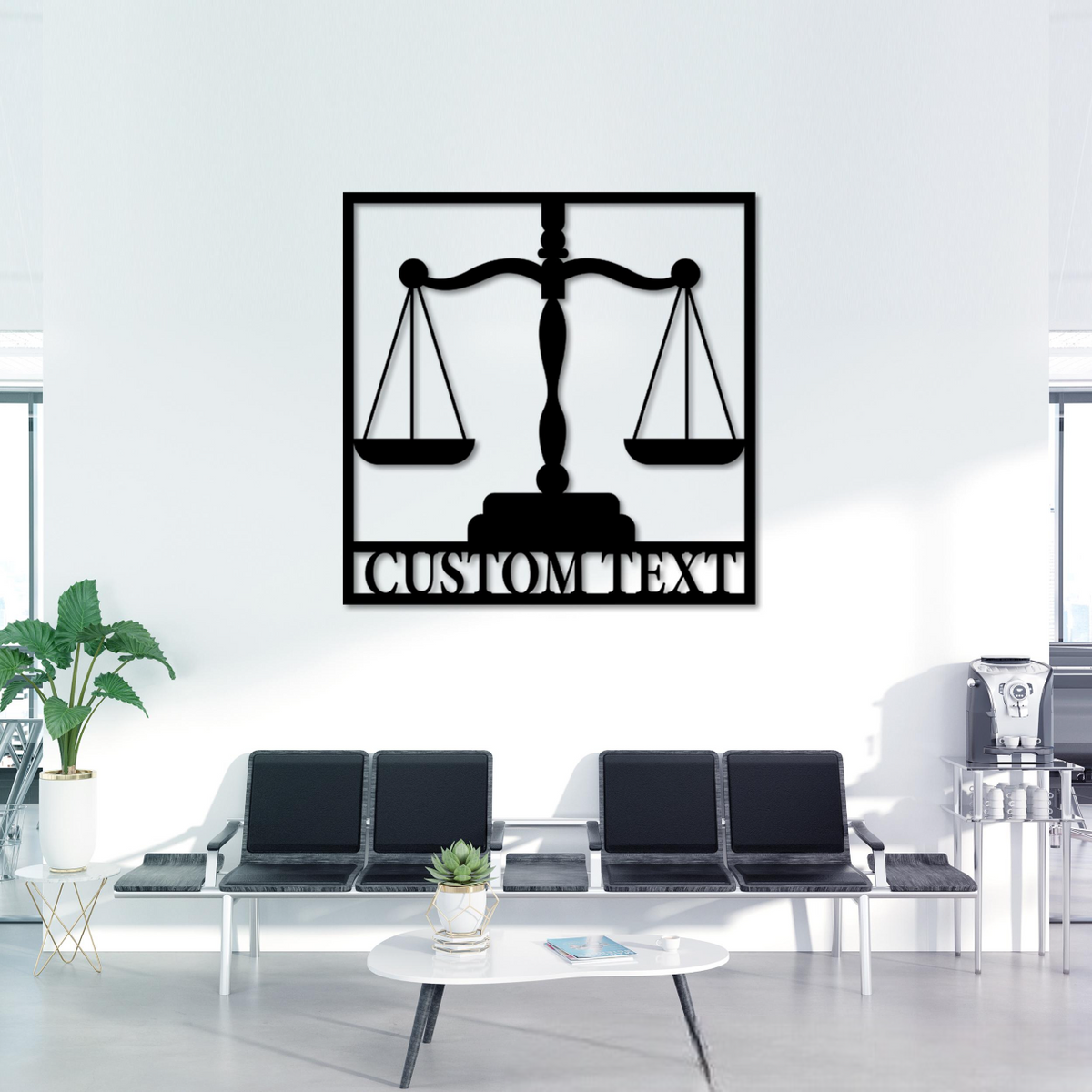 Scales of Justice Metal Sign, Personalized Lawyer Office Decor, Gift For Lawyer