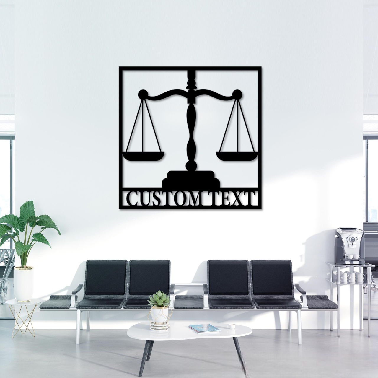 Scales of Justice Metal Sign, Personalized Lawyer Office Decor, Gift For Lawyer