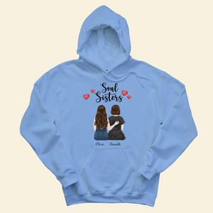 Soul Sisters - Personalized Hoodie - Gift For Sisters, Bestie, Friends