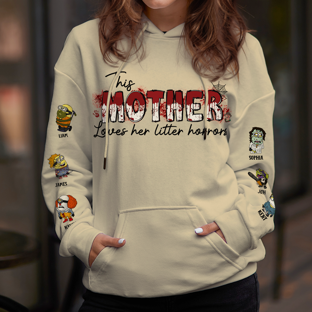 This Mom Grandma Loves Her Little Horrors - Personalized Apparel - Halloween Gift For Mom Grandma
