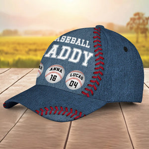 Baseball Dad - Personalized Classic Cap - Gift For Dad, Baseball Fan Daddy, Father's Day Gift