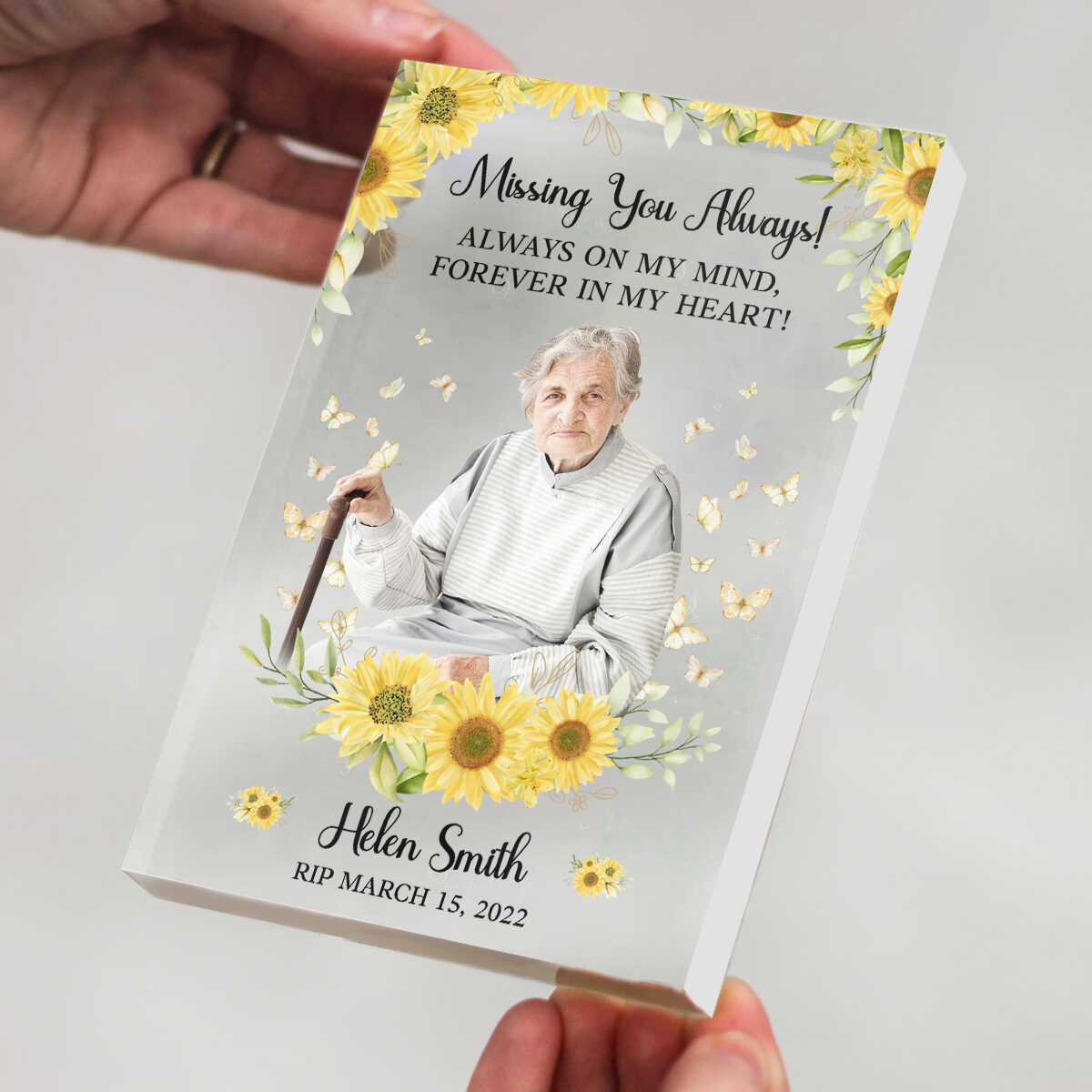 Missing You Always Custom Photo Of Your Loved One - Personalized Acrylic Plaque - Memorial Gift