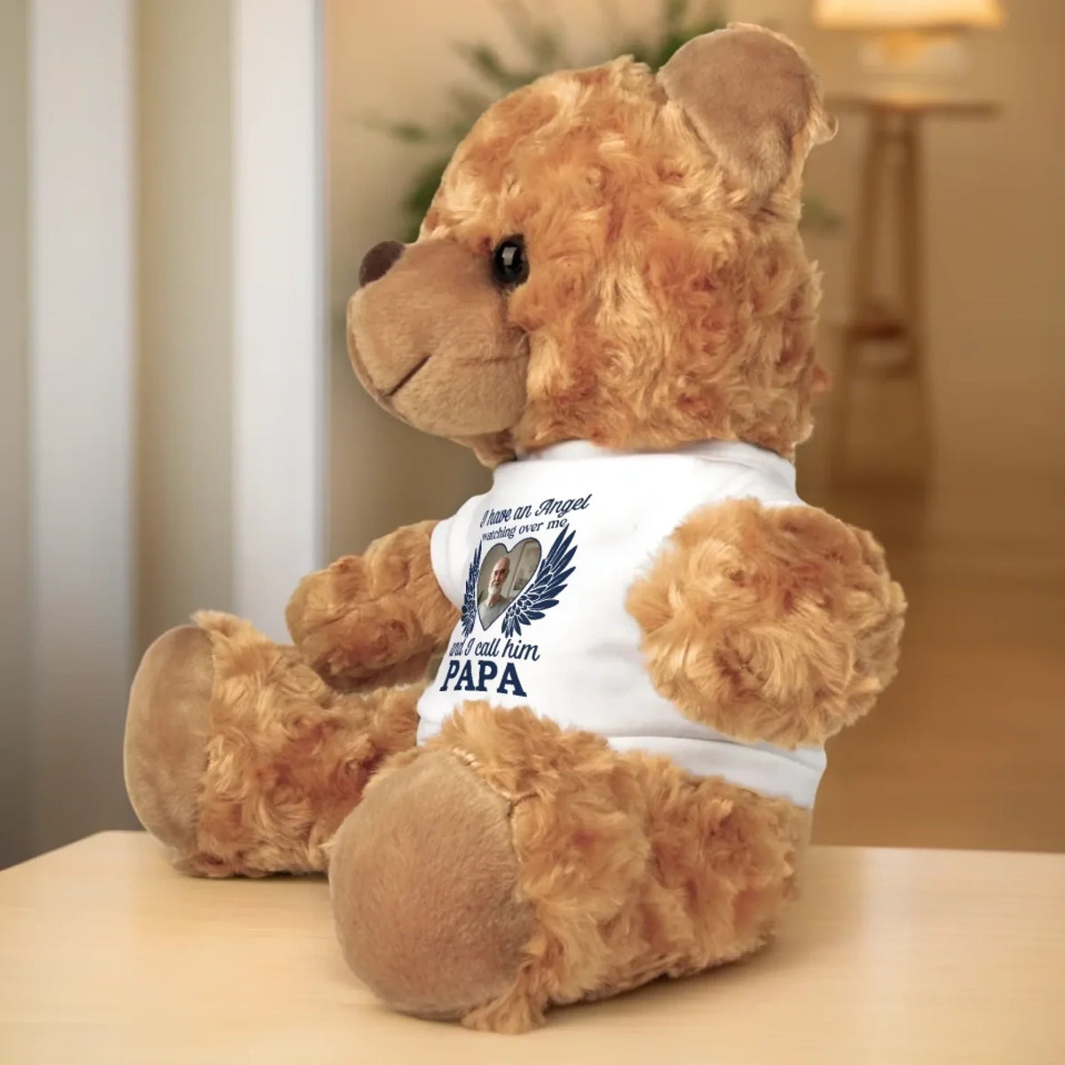 I Have An Angel Watching Over Me - Personalized Teddy Bear Plush - Memorial Gift
