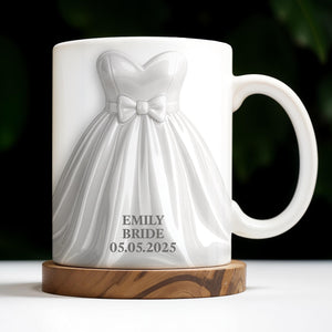 Bride & Groom Celebrate Special Day - Personalized Mug - Wedding Gift, Valentine's Day Gift For Couple