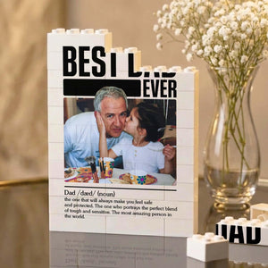 Best Dad Ever Photo Building Block, Custom Puzzle Dad Picture Gift, Personalized Father's Day Gift, Gift For Dad