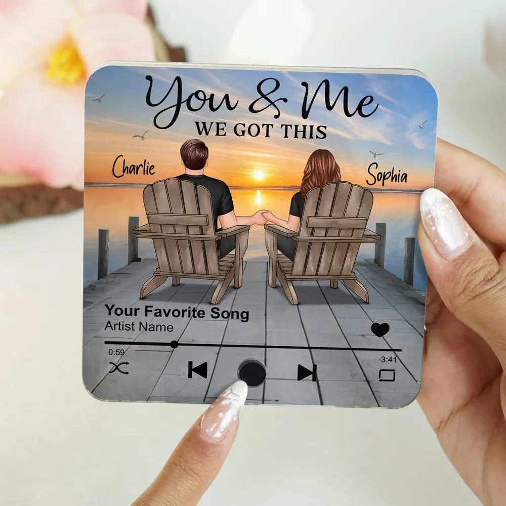 You & Me We Got This Lake Couple - Personalized Music Fridge Magnet - Gift For Couple, For Him, For Her, Anniversary Gift