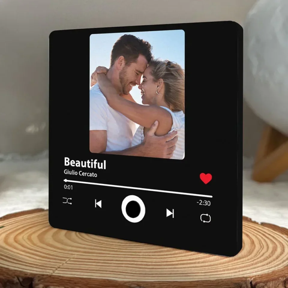 Custom your photo & music favorite song, Personalized Musis Fridge Magnet, Gift For Family, Couples, Friends