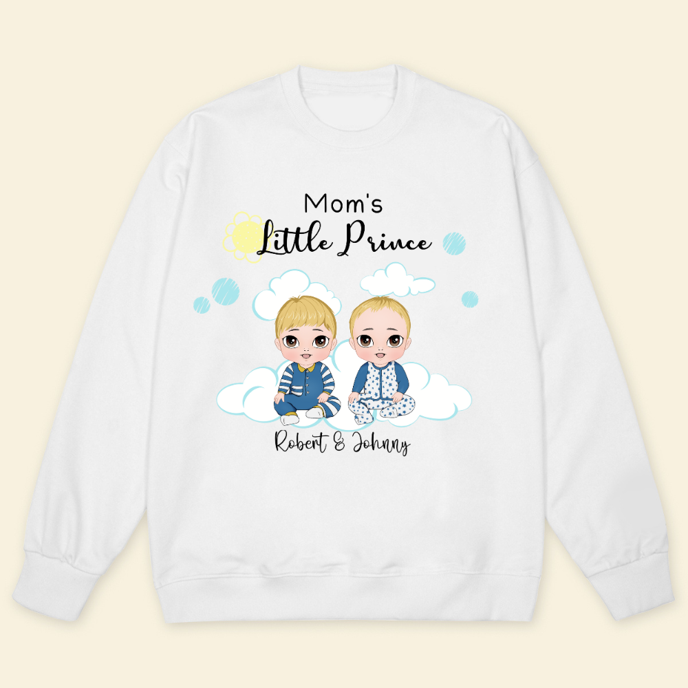 Mom's Little Prince & Princess - Personalized Sweatshirt - Gift For New Mom banner-4.png