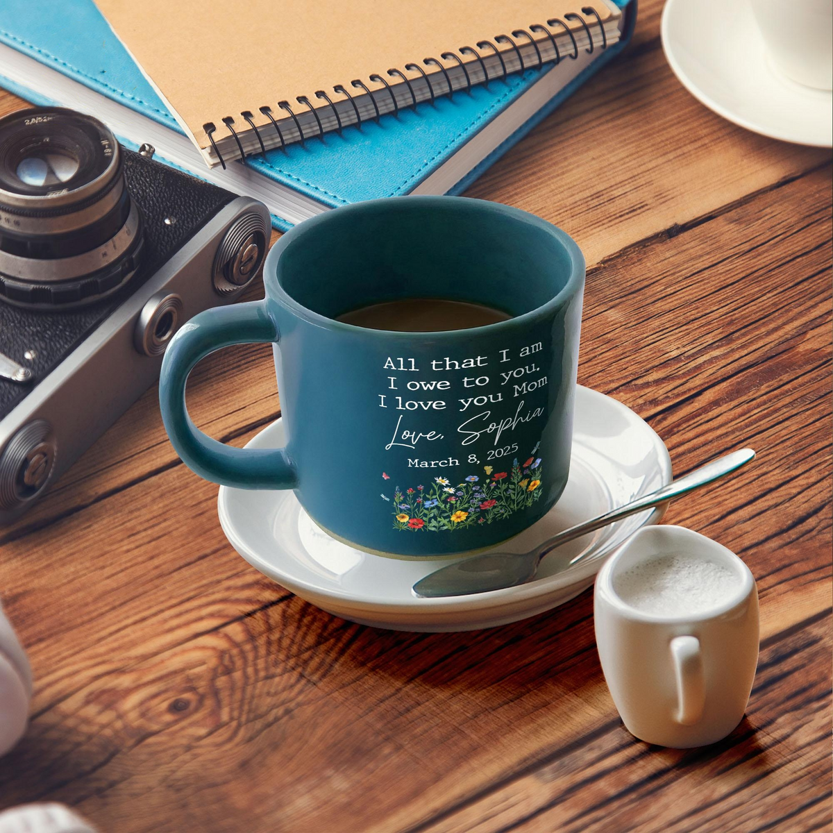 All That I Am I Owe To You - Personalized Pottery Mug - Gift For Mom, Mother's Day, Birthday Gift