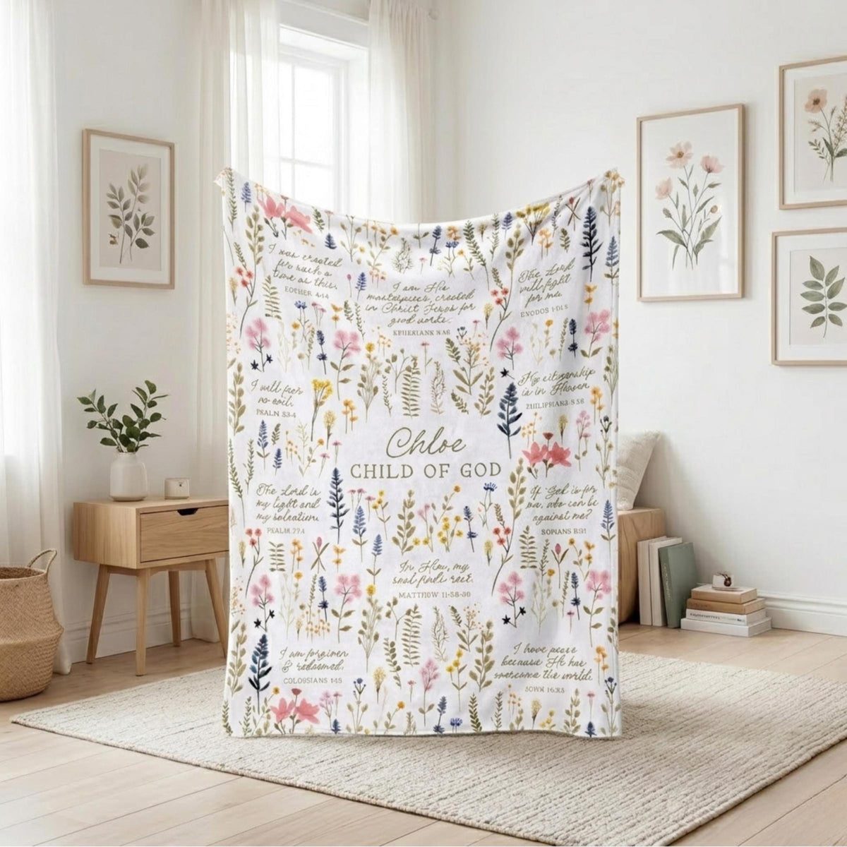Christian Graduation Gift for Her, Personalized Scripture Blanket Class of 2026 College Grad Gift, Daughter Bible Verse Child of God Throw