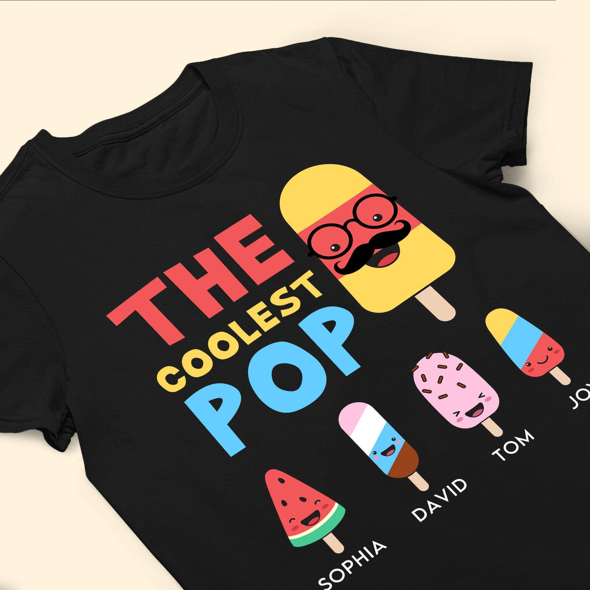 The Coolest Pop - Personalized Apparel - Gift For Grandfather, Dad, Father's Day, Birthday Gift