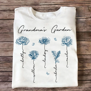 Grandma Mom's Vintage Garden - Personalized Apparel - Gift For Grandma, Mommy, Mother's Day, Birthday Gift