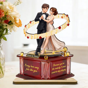 You're The Melody I Never Want To Stop Playing - Personalized Wooden Plaque - Valentine's Gift For Him, For Her, For Couple