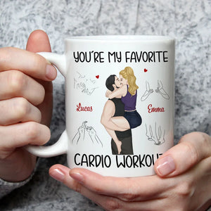 You're My Favorite Cardio Workout - Personalized Mug - Valentine's Day Gift For Couple, Funny Couple Gift