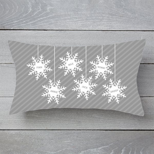 Snowflake Family - Personalized Pillow - Christmas Gift For Family
