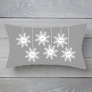 Snowflake Family - Personalized Pillow - Christmas Gift For Family