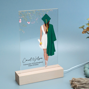 Personalized Graduation Gifts for Her, Acrylic LED Light, Grad Gift for Daughter, Class of 2026 Gift, Graduate Name Stand