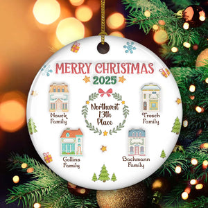 3D Inflated Effect Printed House Gift For Neighbor 2025 - Personalized Ornament - Christmas Gift For Neighbor