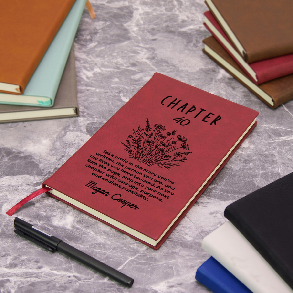 Birthday Gift Best Friend Personalized Name, Journal Gift for Her, Bookish Birthday Gift For Book Lovers, One More Chapter