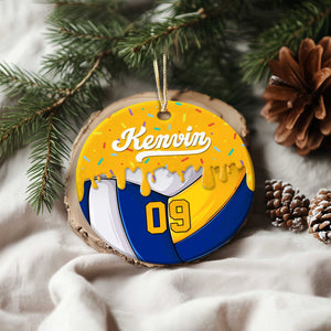 Personalized Volleyball Ornament Custom Name & Number Volleyball Gift, Volleyball Christmas Ornament, Volleyball Team Keepsake Gift
