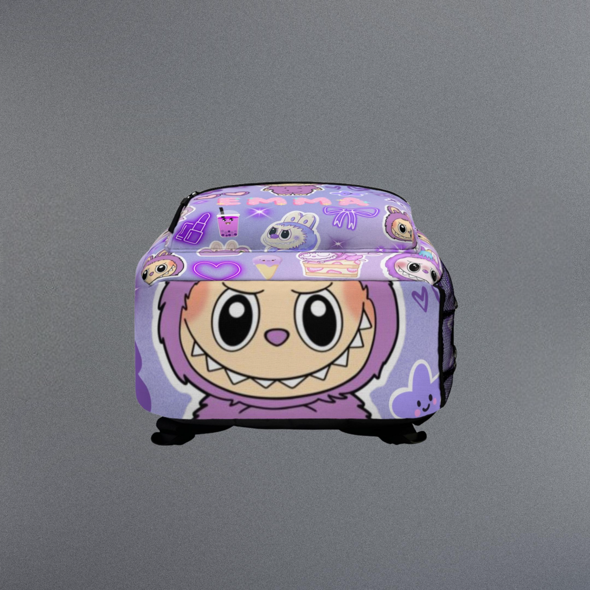 Personalized Name Backpack With Cute Monster, Girls Backpack, Custom Backpack, Girl Backpack, Back To School