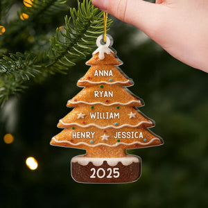 Christmas Brown Cookie - Personalized Acrylic Ornament - Christmas Gift For Family