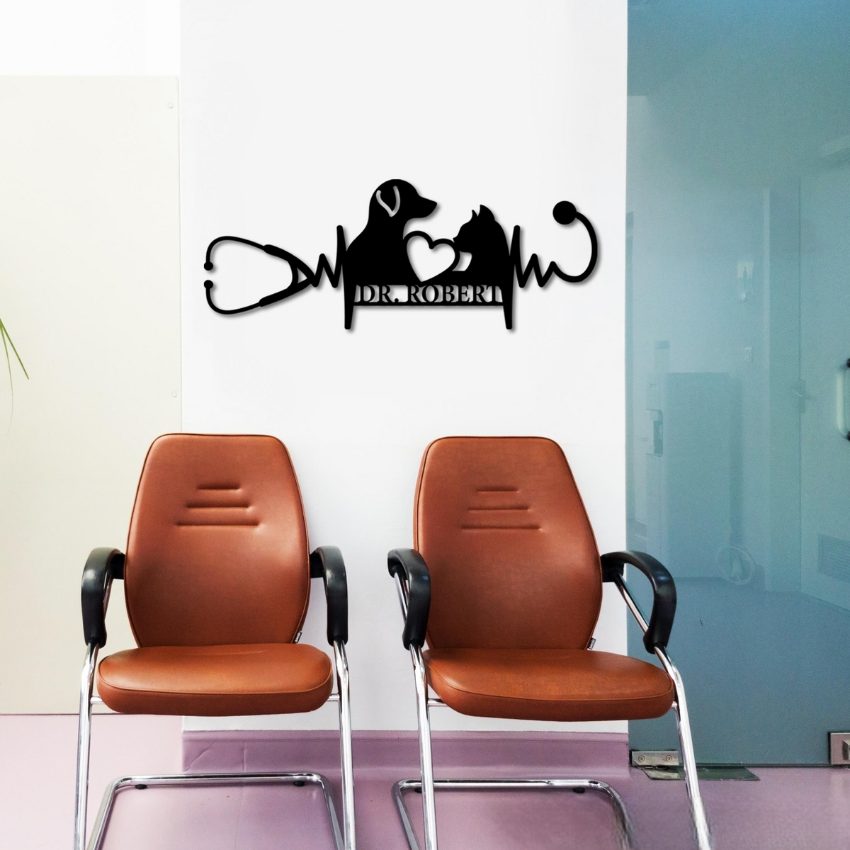 Personalized Vet Clinic Metal Wall Art, Gift For Veterinarian