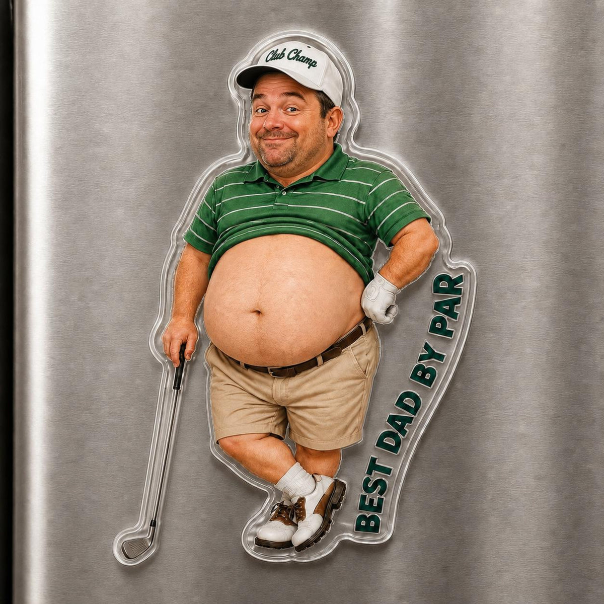 Custom Dad Face Squishy Magnet, Personalized Poke Belly Photo Fridge Magnet, Funny Fathers Day 2026 Gift For Husband Gag Gift, Kitchen Decor