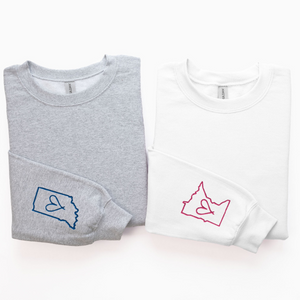 Custom Long Distance Relationship Sweatshirts, Choose Your State Personalized Couple Gift, Long Distance Matching Friend Shirts, Couple Gift