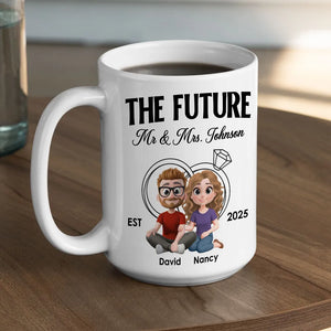 The Future Mr & Mrs - Personalized Mug - Anniversary Gift For Couple, Valentine's Day Gift