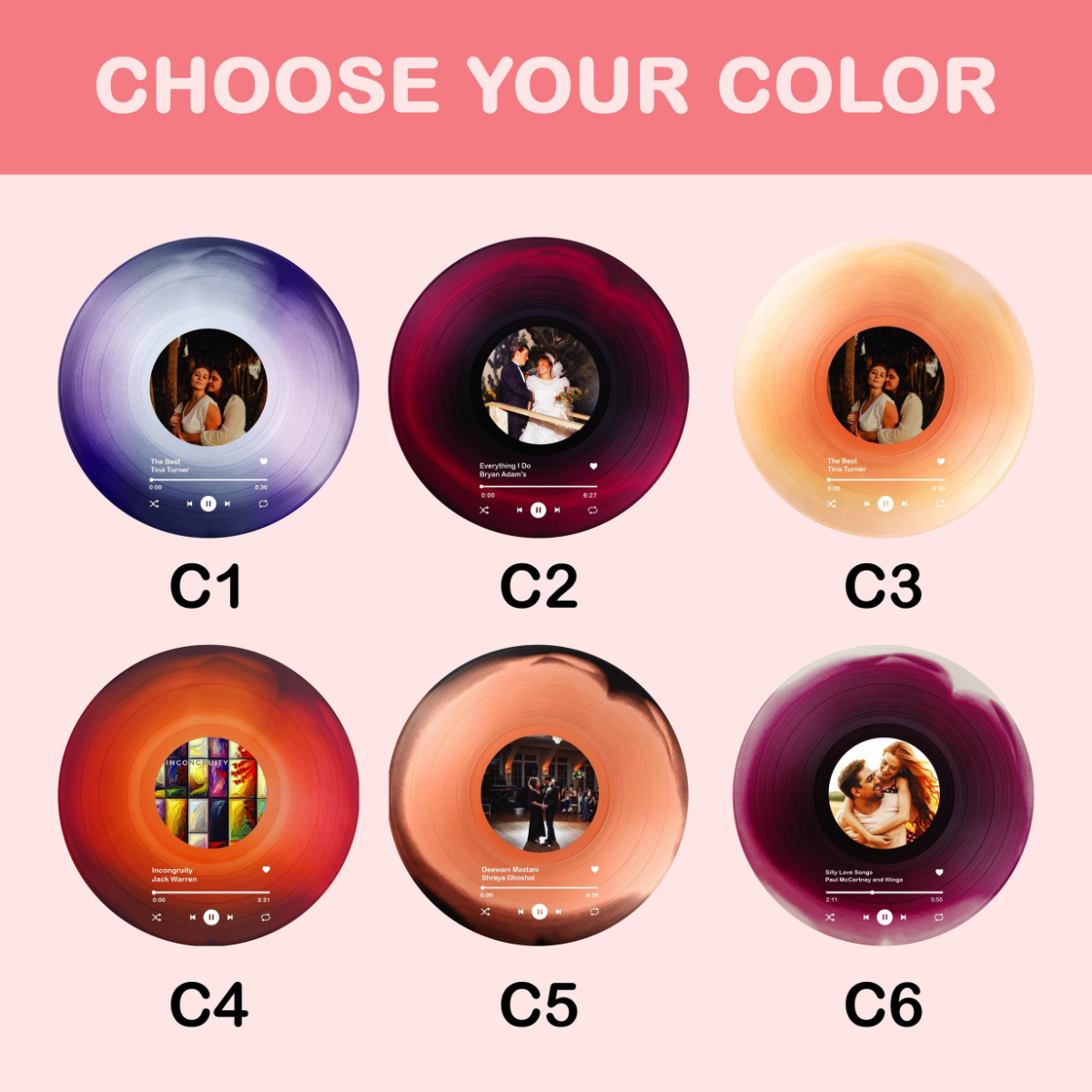 Personalized Song Record, Gift for Her/Him, Anniversary Gift for Couple, Song Plaque