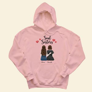 Soul Sisters - Personalized Hoodie - Gift For Sisters, Bestie, Friends