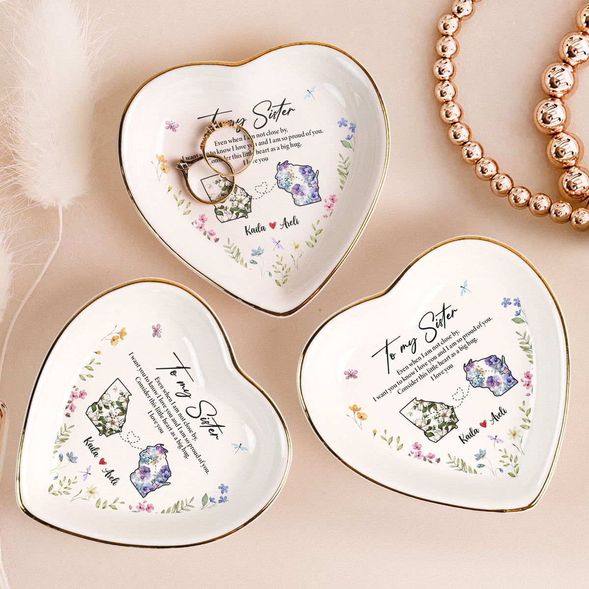 I'm So Proud Of You Sister - Personalized Jewelry Plate - Gift For Sister