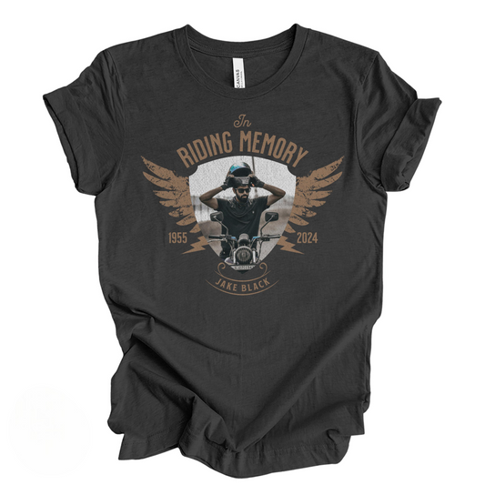 Personalized Biker Memorial Photo Shirt, Custom Funeral Photo Shirt, Rest In Peace Memory Shirt, Remembrance Shirt, Custom Last Photo Shirt