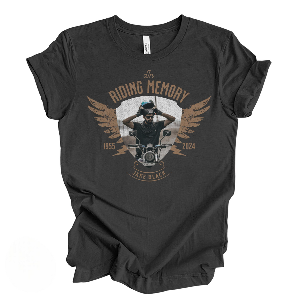 Personalized Biker Memorial Photo Shirt, Custom Funeral Photo Shirt, Rest In Peace Memory Shirt, Remembrance Shirt, Custom Last Photo Shirt