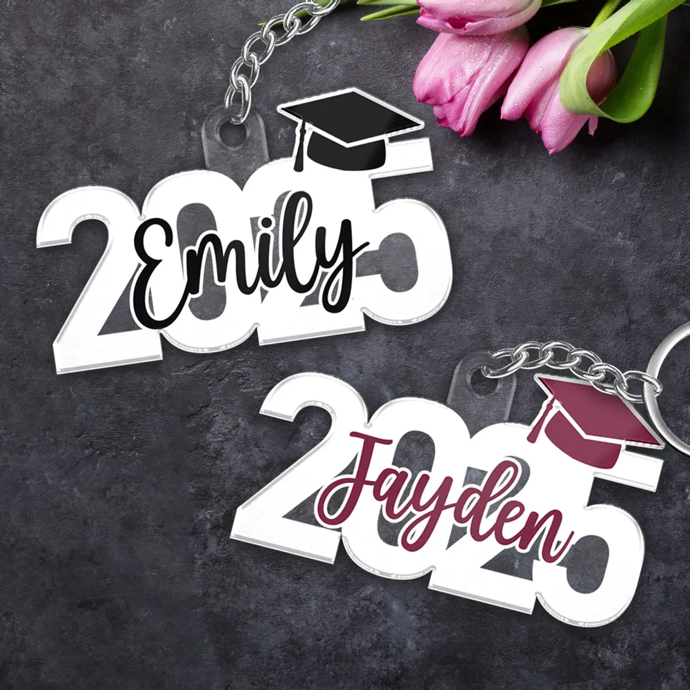 2025 Graduation Senior Custom Name - Personalized Acrylic Keychain - Graduation Gift