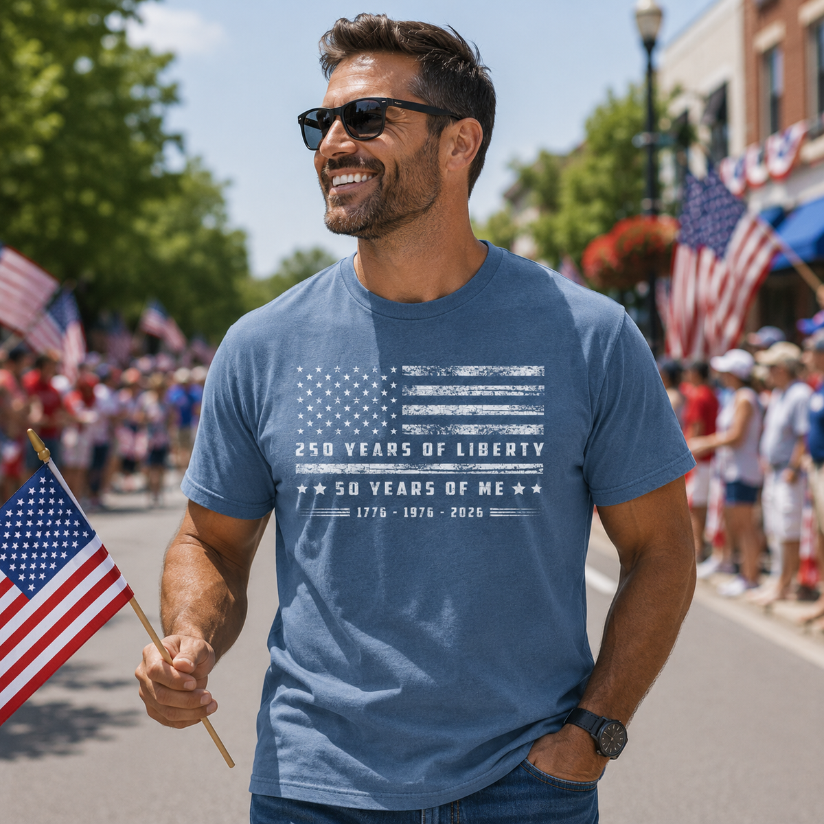 Vintage 50th Birthday Shirt, American Flag Birthday Tshirt, Patriotic Birthday Shirt 2026, 50th Birthday Sweatshirt, 1976 Birthday