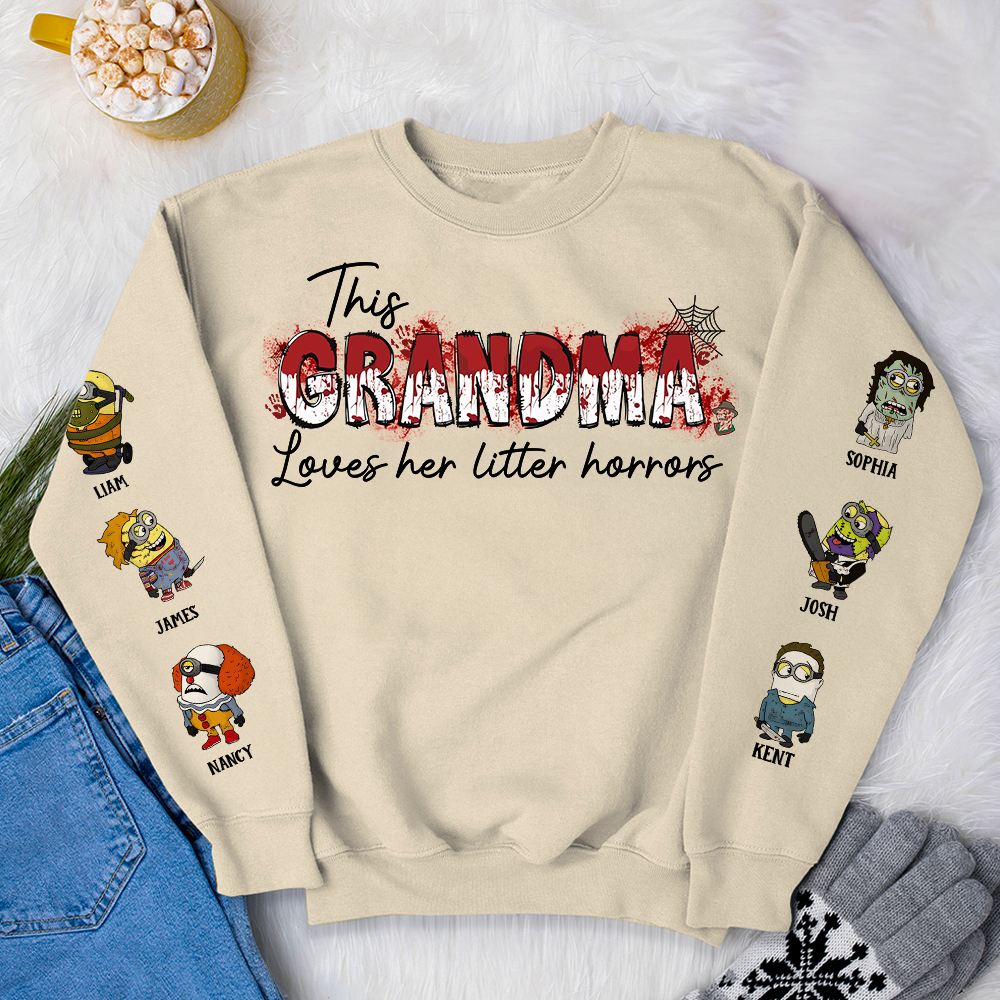 This Mom Grandma Loves Her Little Horrors - Personalized Apparel - Halloween Gift For Mom Grandma