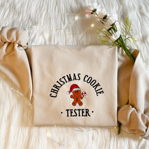 Christmas Cookie Baker Tester Embroidered Sweatshirt Christmas Gift For Couple