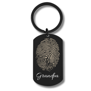 Actual Fingerprint Keychain Custom Memorial Gift Grief Gift Keyring Personalized Fingerprint Key holder Custom Fingerprint Keychain
