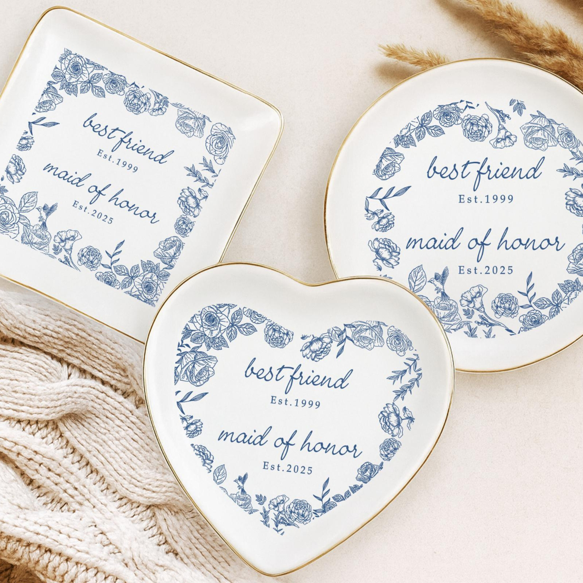 Personalized Maid of Honor Jewelry Tray, Bridesmaid Proposal Gift, Bridesmaid Gift, Wedding Gift