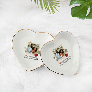 Custom Couple Portrait Ring Dish, Valentine Gift, Anniversary Gift for Couple, Custom Ring Holder Gift, Custom Photo Jewelry Tray, Wedding Gift