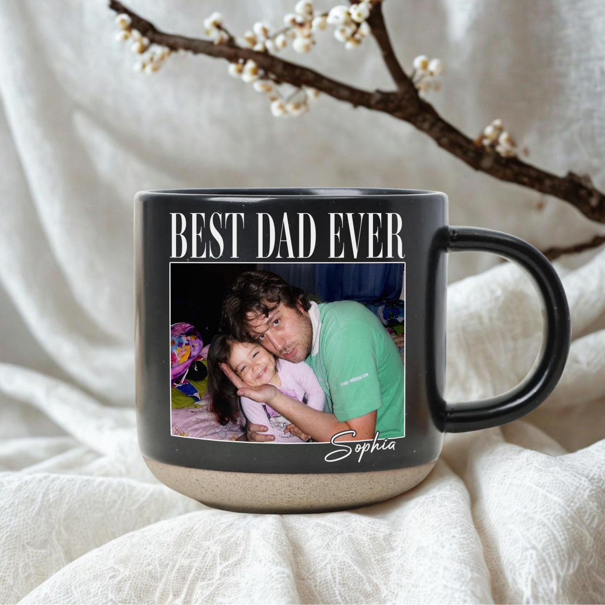 Custom Vintage Retro Photo Dad Mug, Father's Day Mug, Father's Day Gift from Kids, Childhood Photo Mug, Gift for Husband, Dad Coffee Mug