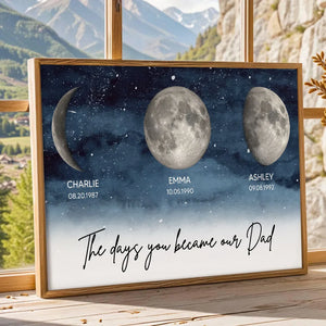 The Night You Became My Dad - Personalized Canvas - Gift For Dad, Father's Day, Birthday Gift