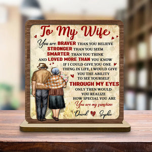 To My Wife You Are My Sunshine - Personalized Wooden Plaque - Anniversary Gift For Couple, Valentine's Day Gift