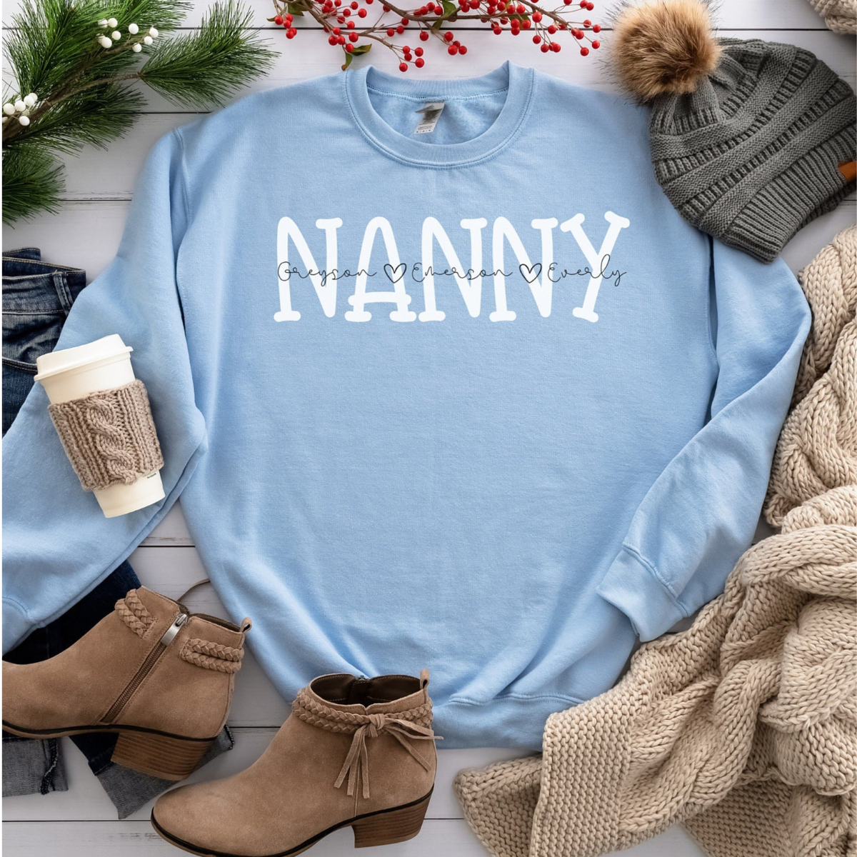 Nanny Sweatshirt, Gift for Nanny, Christmas Gift for Nanny, Nanny Gift, Nanny Sweater, Nanny Shirt, Nanny to be Gift